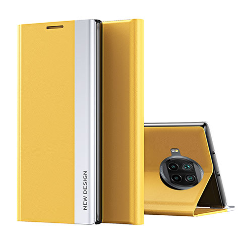 Coque Portefeuille Livre Cuir Etui Clapet Q01H pour Xiaomi Mi 10i 5G Jaune