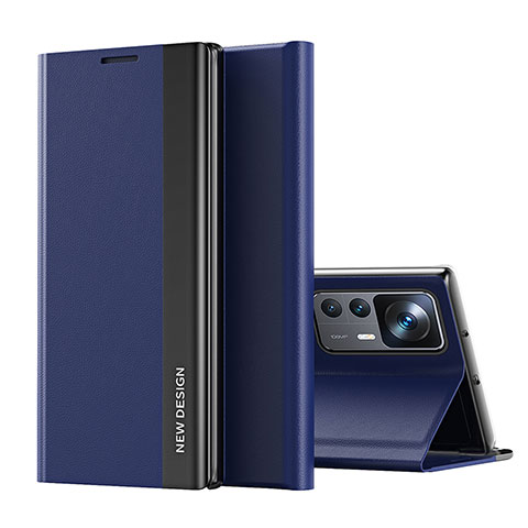 Coque Portefeuille Livre Cuir Etui Clapet Q01H pour Xiaomi Mi 12T Pro 5G Bleu