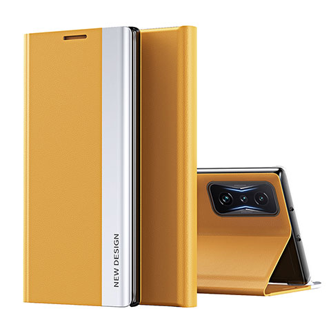 Coque Portefeuille Livre Cuir Etui Clapet Q01H pour Xiaomi Poco F4 GT 5G Jaune