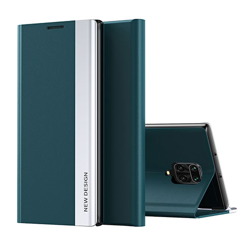 Coque Portefeuille Livre Cuir Etui Clapet Q01H pour Xiaomi Poco M2 Pro Vert