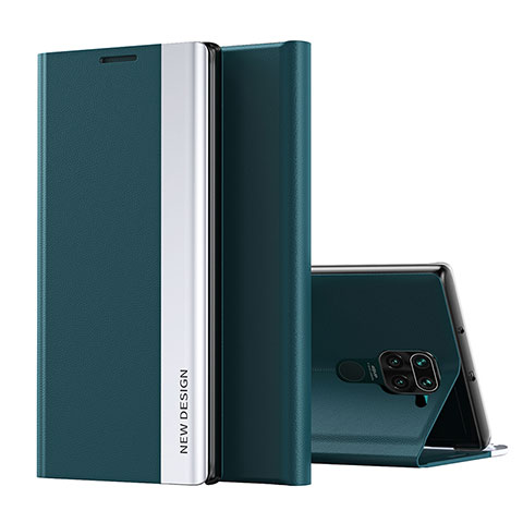 Coque Portefeuille Livre Cuir Etui Clapet Q01H pour Xiaomi Redmi Note 9 Vert