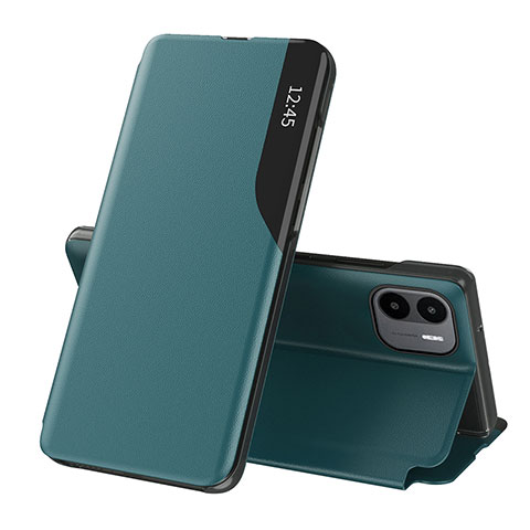 Coque Portefeuille Livre Cuir Etui Clapet Q02H pour Xiaomi Poco C51 Vert