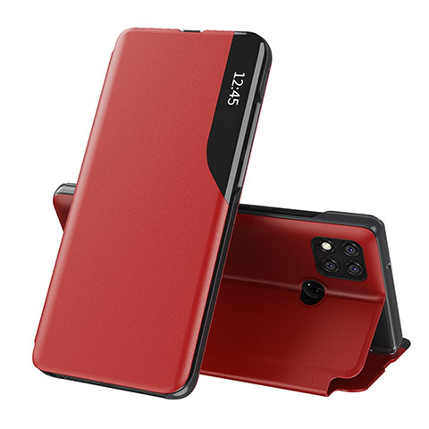 Coque Portefeuille Livre Cuir Etui Clapet Q02H pour Xiaomi Redmi 9 India Rouge