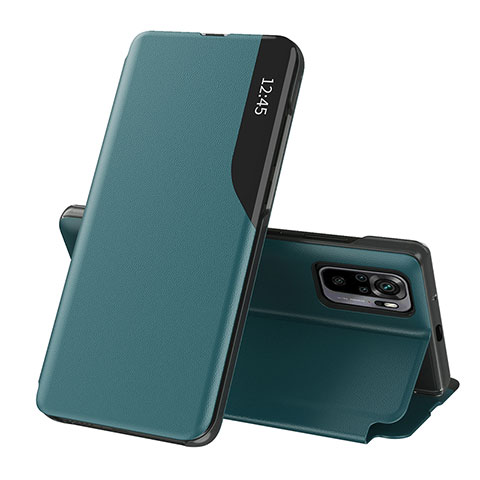 Coque Portefeuille Livre Cuir Etui Clapet Q02H pour Xiaomi Redmi Note 10S 4G Vert