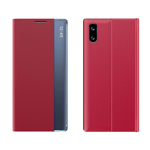 Coque Portefeuille Livre Cuir Etui Clapet Q04H pour Xiaomi Redmi 9AT Rouge