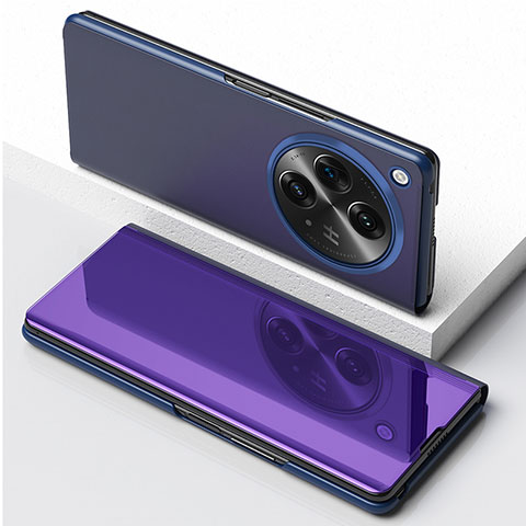 Coque Portefeuille Livre Cuir Etui Clapet QH1 pour Oppo Find N3 5G Violet