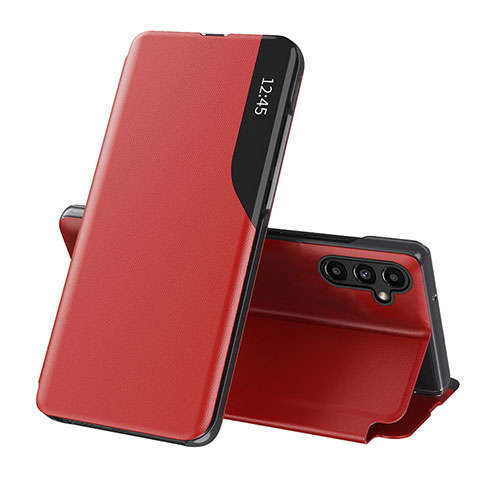 Coque Portefeuille Livre Cuir Etui Clapet QH1 pour Samsung Galaxy Jump3 5G Rouge