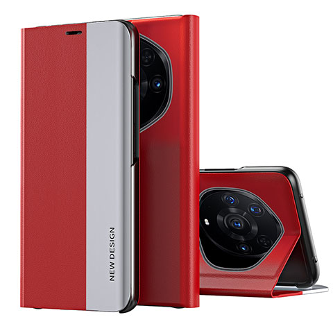 Coque Portefeuille Livre Cuir Etui Clapet QH2 pour Huawei Honor Magic3 Pro+ Plus 5G Rouge
