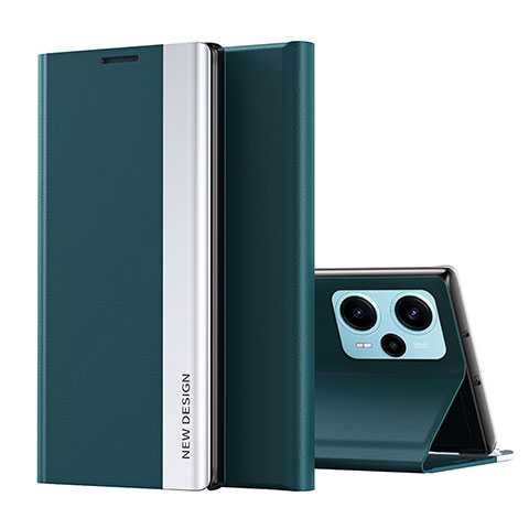 Coque Portefeuille Livre Cuir Etui Clapet QH2 pour Xiaomi Poco F5 5G Vert