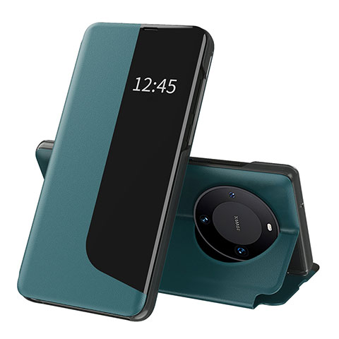 Coque Portefeuille Livre Cuir Etui Clapet QH3 pour Huawei Mate 60 Pro Vert