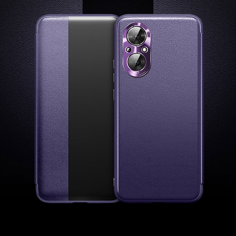 Coque Portefeuille Livre Cuir Etui Clapet QK1 pour Huawei Honor 50 SE 5G Violet