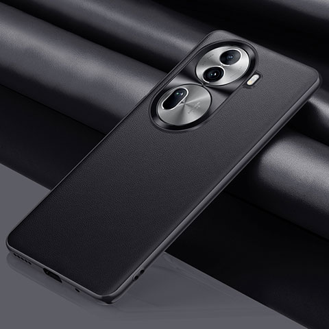 Coque Portefeuille Livre Cuir Etui Clapet QK1 pour Oppo Reno11 Pro 5G Noir