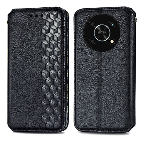 Coque Portefeuille Livre Cuir Etui Clapet S01D pour Huawei Enjoy 50 Pro Noir