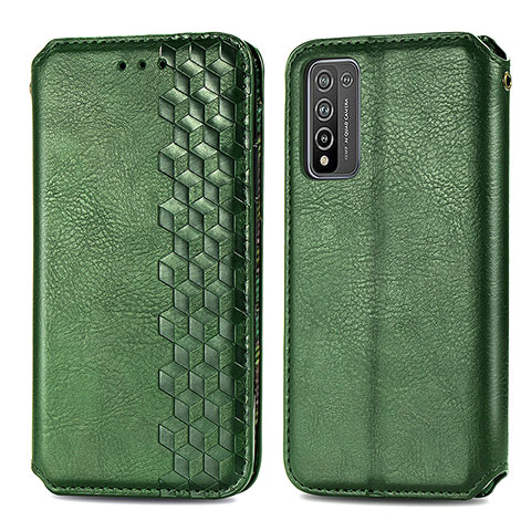 Coque Portefeuille Livre Cuir Etui Clapet S01D pour Huawei Honor 10X Lite Vert