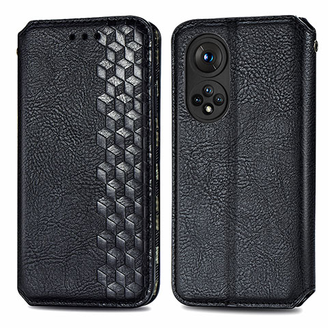 Coque Portefeuille Livre Cuir Etui Clapet S01D pour Huawei Honor 50 Pro 5G Noir