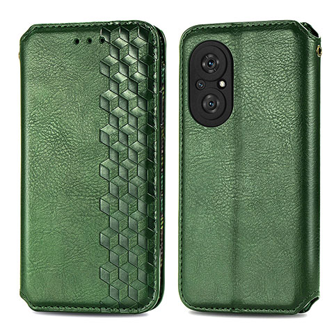 Coque Portefeuille Livre Cuir Etui Clapet S01D pour Huawei Honor 50 SE 5G Vert