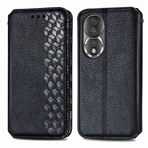 Coque Portefeuille Livre Cuir Etui Clapet S01D pour Huawei Honor 80 5G Noir