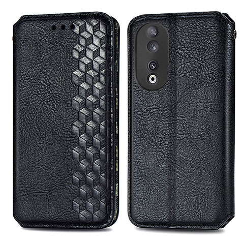 Coque Portefeuille Livre Cuir Etui Clapet S01D pour Huawei Honor 90 5G Noir