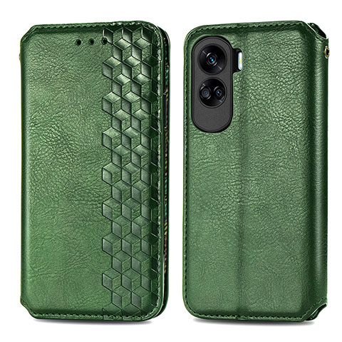 Coque Portefeuille Livre Cuir Etui Clapet S01D pour Huawei Honor 90 Lite 5G Vert