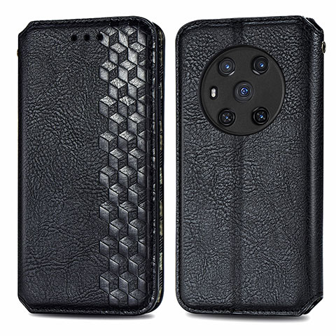 Coque Portefeuille Livre Cuir Etui Clapet S01D pour Huawei Honor Magic3 5G Noir