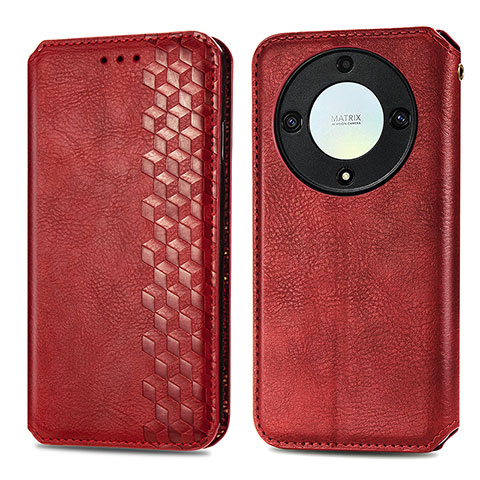 Coque Portefeuille Livre Cuir Etui Clapet S01D pour Huawei Honor Magic5 Lite 5G Rouge