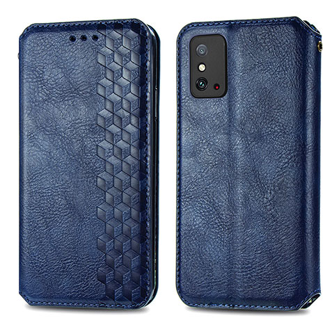 Coque Portefeuille Livre Cuir Etui Clapet S01D pour Huawei Honor X10 Max 5G Bleu