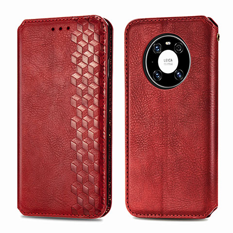 Coque Portefeuille Livre Cuir Etui Clapet S01D pour Huawei Mate 40 Rouge