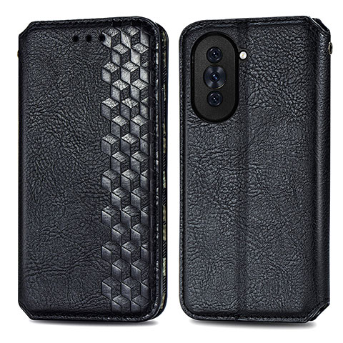 Coque Portefeuille Livre Cuir Etui Clapet S01D pour Huawei Nova 10 Noir