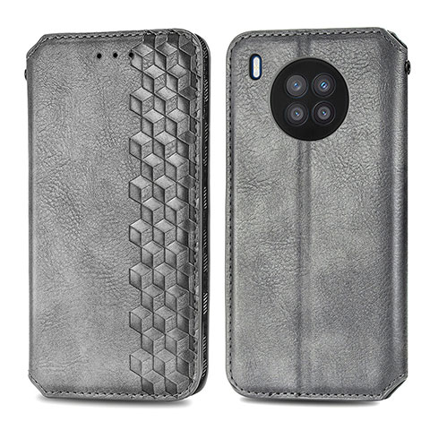 Coque Portefeuille Livre Cuir Etui Clapet S01D pour Huawei Nova 8i Gris