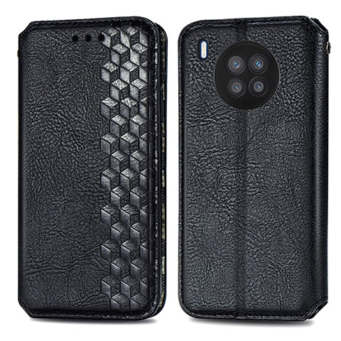 Coque Portefeuille Livre Cuir Etui Clapet S01D pour Huawei Nova 8i Noir