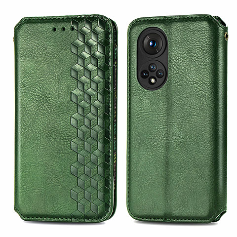 Coque Portefeuille Livre Cuir Etui Clapet S01D pour Huawei Nova 9 Pro Vert