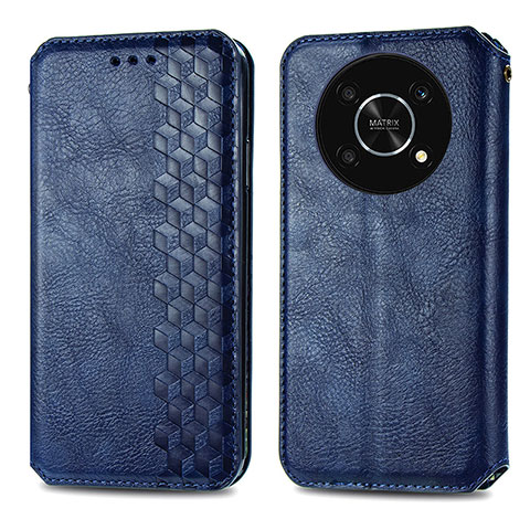 Coque Portefeuille Livre Cuir Etui Clapet S01D pour Huawei Nova Y90 Bleu