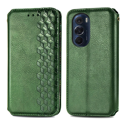 Coque Portefeuille Livre Cuir Etui Clapet S01D pour Motorola Moto Edge Plus (2022) 5G Vert