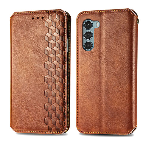 Coque Portefeuille Livre Cuir Etui Clapet S01D pour Motorola Moto Edge S30 5G Marron