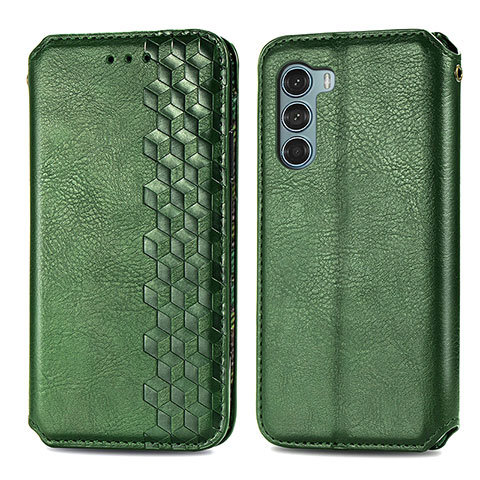 Coque Portefeuille Livre Cuir Etui Clapet S01D pour Motorola Moto Edge S30 5G Vert