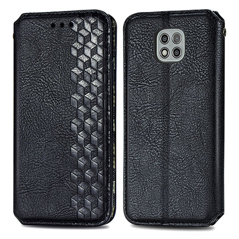 Coque Portefeuille Livre Cuir Etui Clapet S01D pour Motorola Moto G Power (2021) Noir