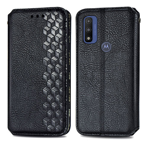 Coque Portefeuille Livre Cuir Etui Clapet S01D pour Motorola Moto G Pure Noir