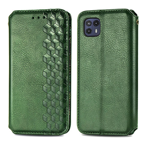 Coque Portefeuille Livre Cuir Etui Clapet S01D pour Motorola Moto G50 5G Vert