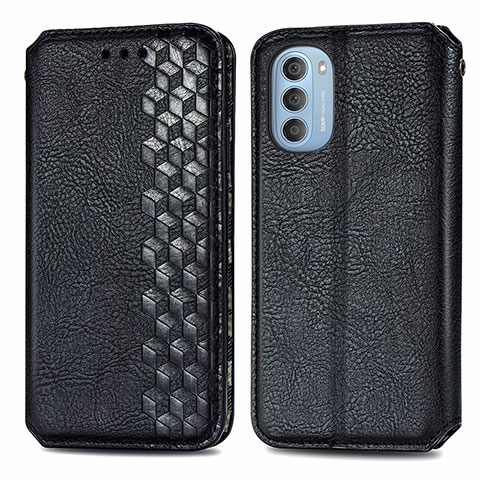 Coque Portefeuille Livre Cuir Etui Clapet S01D pour Motorola Moto G51 5G Noir