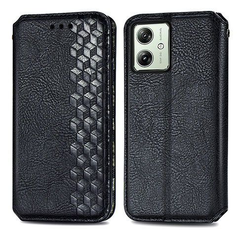 Coque Portefeuille Livre Cuir Etui Clapet S01D pour Motorola Moto G54 5G Noir