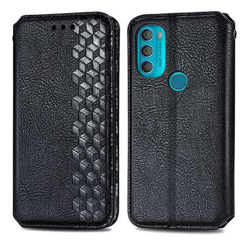 Coque Portefeuille Livre Cuir Etui Clapet S01D pour Motorola Moto G71 5G Noir