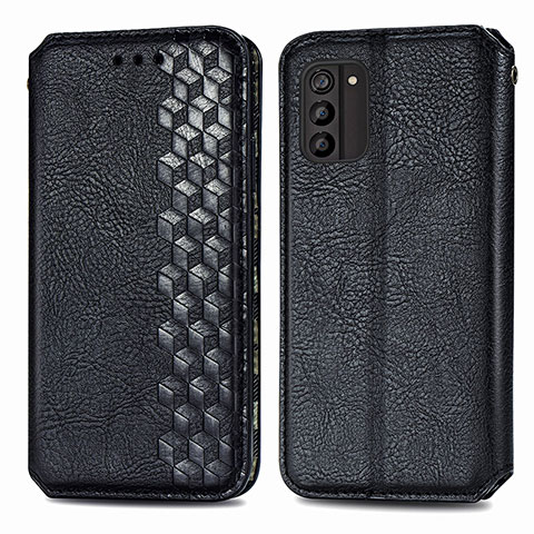 Coque Portefeuille Livre Cuir Etui Clapet S01D pour Nokia G100 Noir