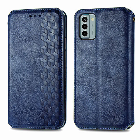 Coque Portefeuille Livre Cuir Etui Clapet S01D pour Nokia G22 Bleu