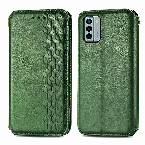 Coque Portefeuille Livre Cuir Etui Clapet S01D pour Nokia G22 Vert