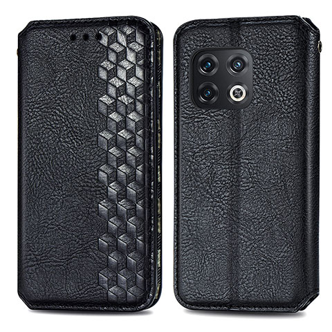 Coque Portefeuille Livre Cuir Etui Clapet S01D pour OnePlus 10 Pro 5G Noir