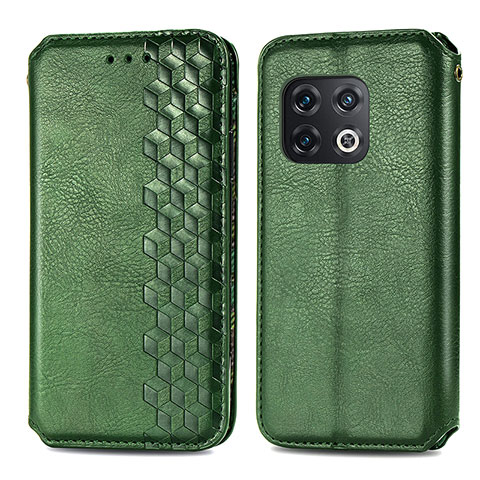 Coque Portefeuille Livre Cuir Etui Clapet S01D pour OnePlus 10 Pro 5G Vert