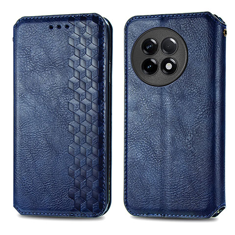 Coque Portefeuille Livre Cuir Etui Clapet S01D pour OnePlus 11R 5G Bleu