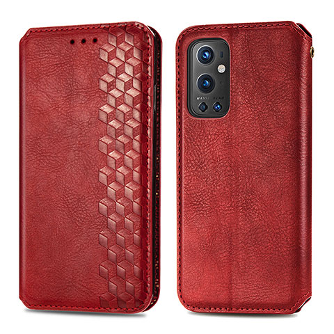 Coque Portefeuille Livre Cuir Etui Clapet S01D pour OnePlus 9 Pro 5G Rouge