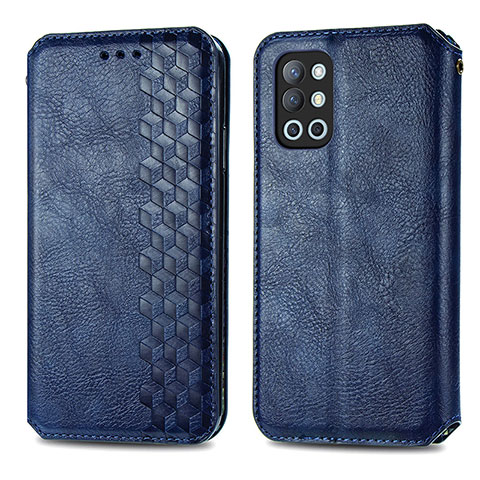 Coque Portefeuille Livre Cuir Etui Clapet S01D pour OnePlus 9R 5G Bleu