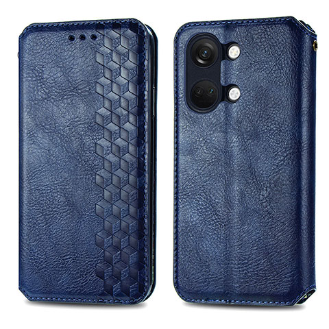 Coque Portefeuille Livre Cuir Etui Clapet S01D pour OnePlus Nord 3 5G Bleu